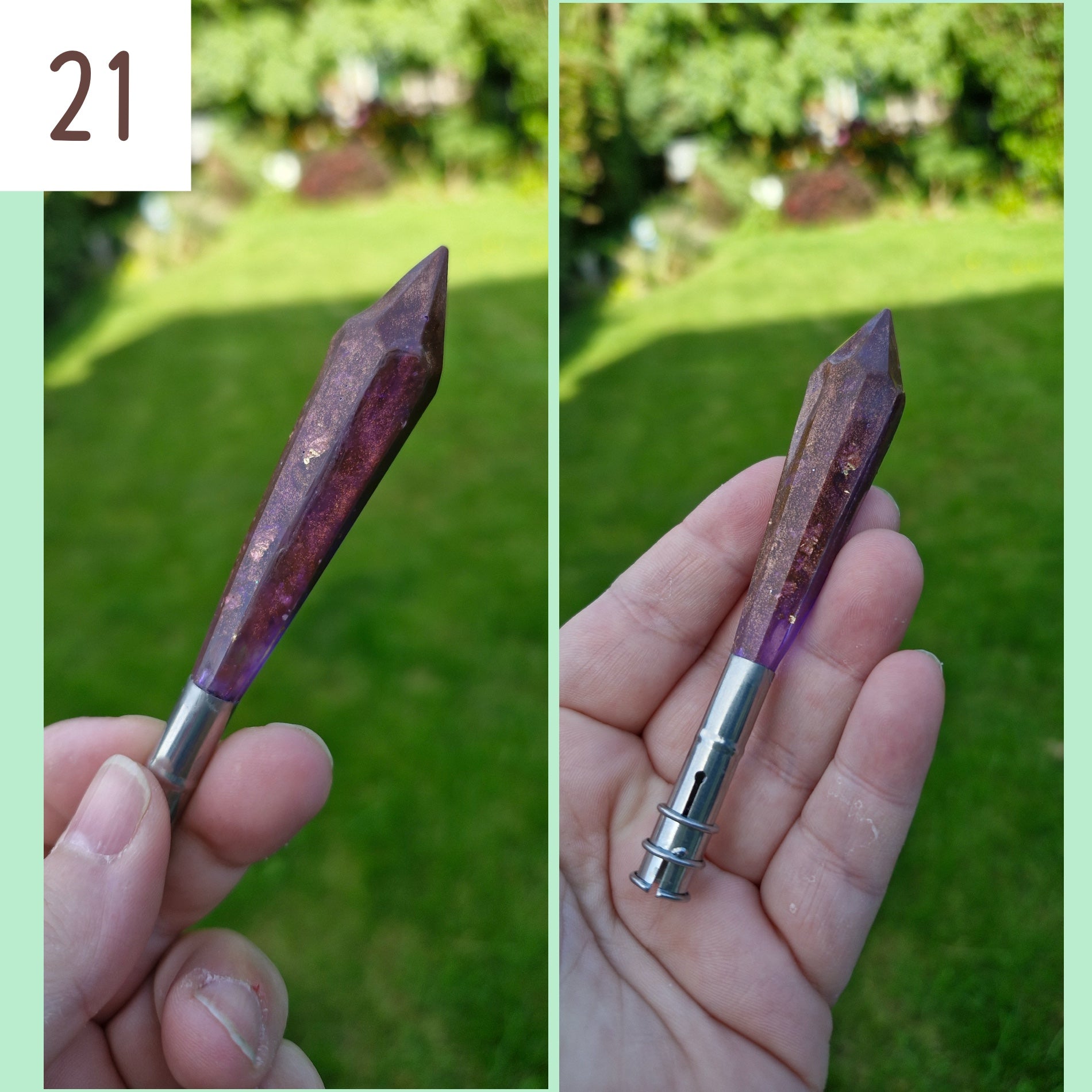 Resin pencil extender, handmade for artists, colourists and more