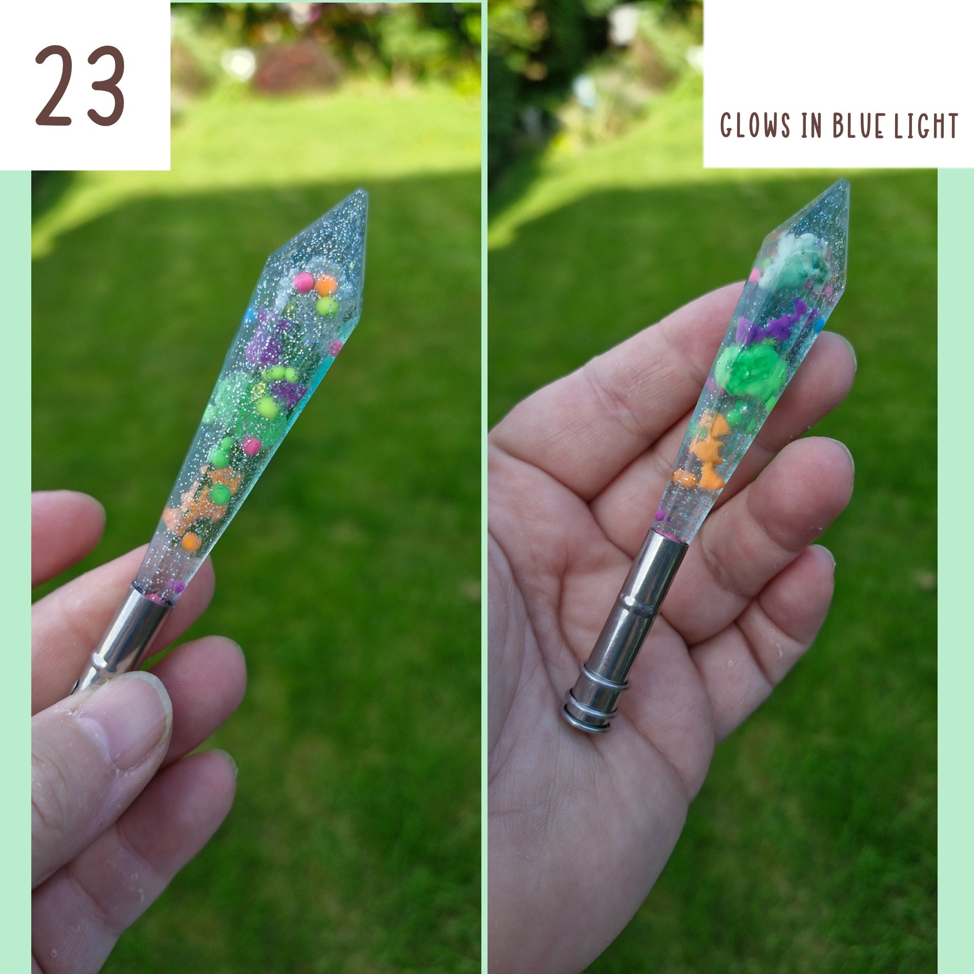 Resin pencil extender, handmade for artists, colourists and more