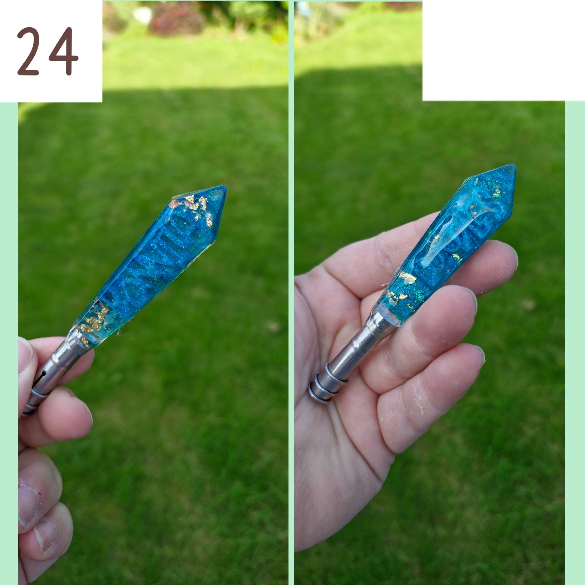 Resin pencil extender, handmade for artists, colourists and more