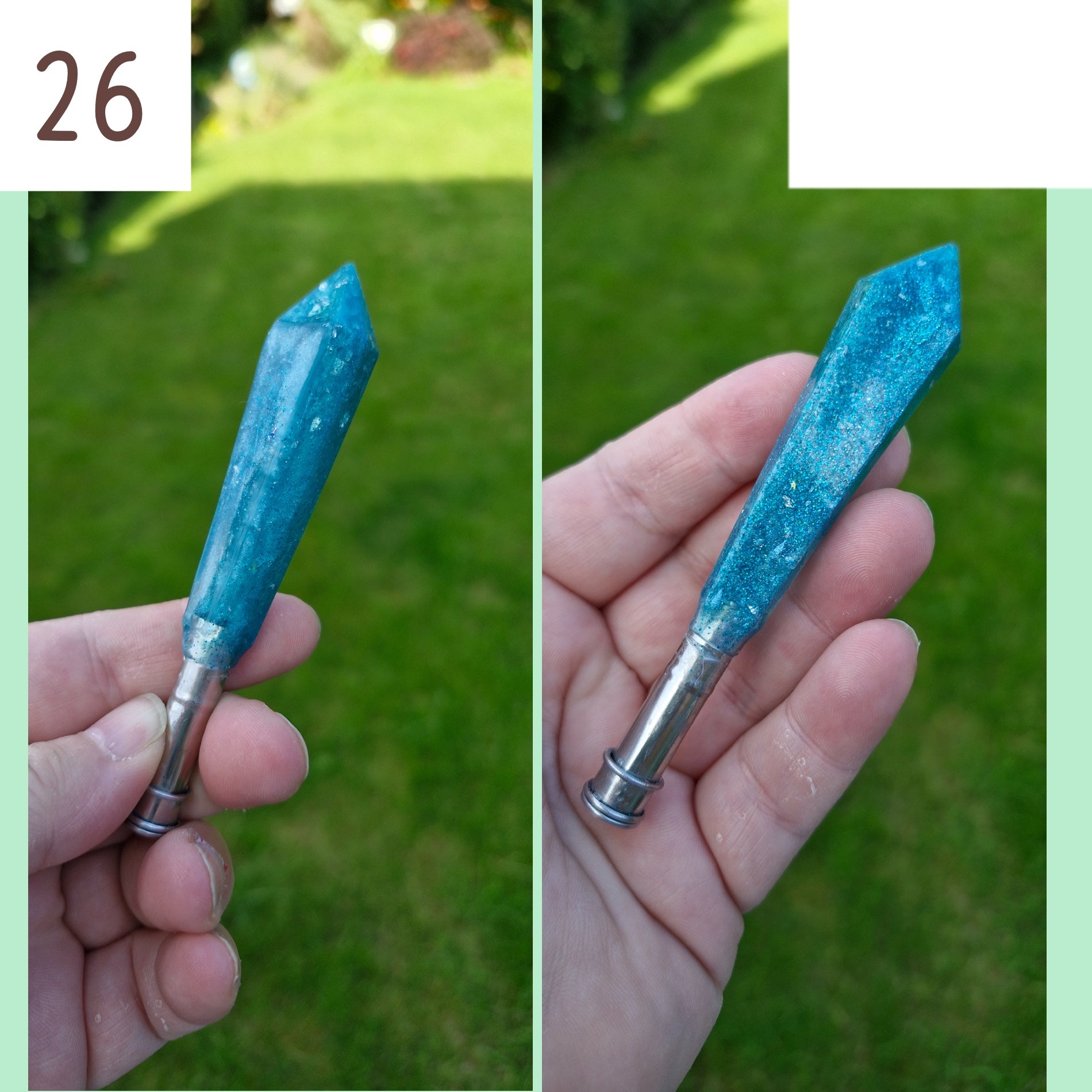 Resin pencil extender, handmade for artists, colourists and more