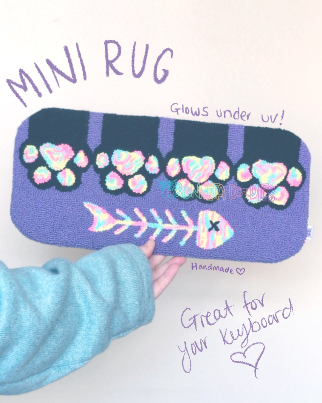 Cat Paws Mini Rug - Made to order