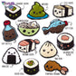 Mug Rug kawaii sushi - MADE TO ORDER