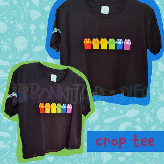 Crop Tee Pride Paws Large