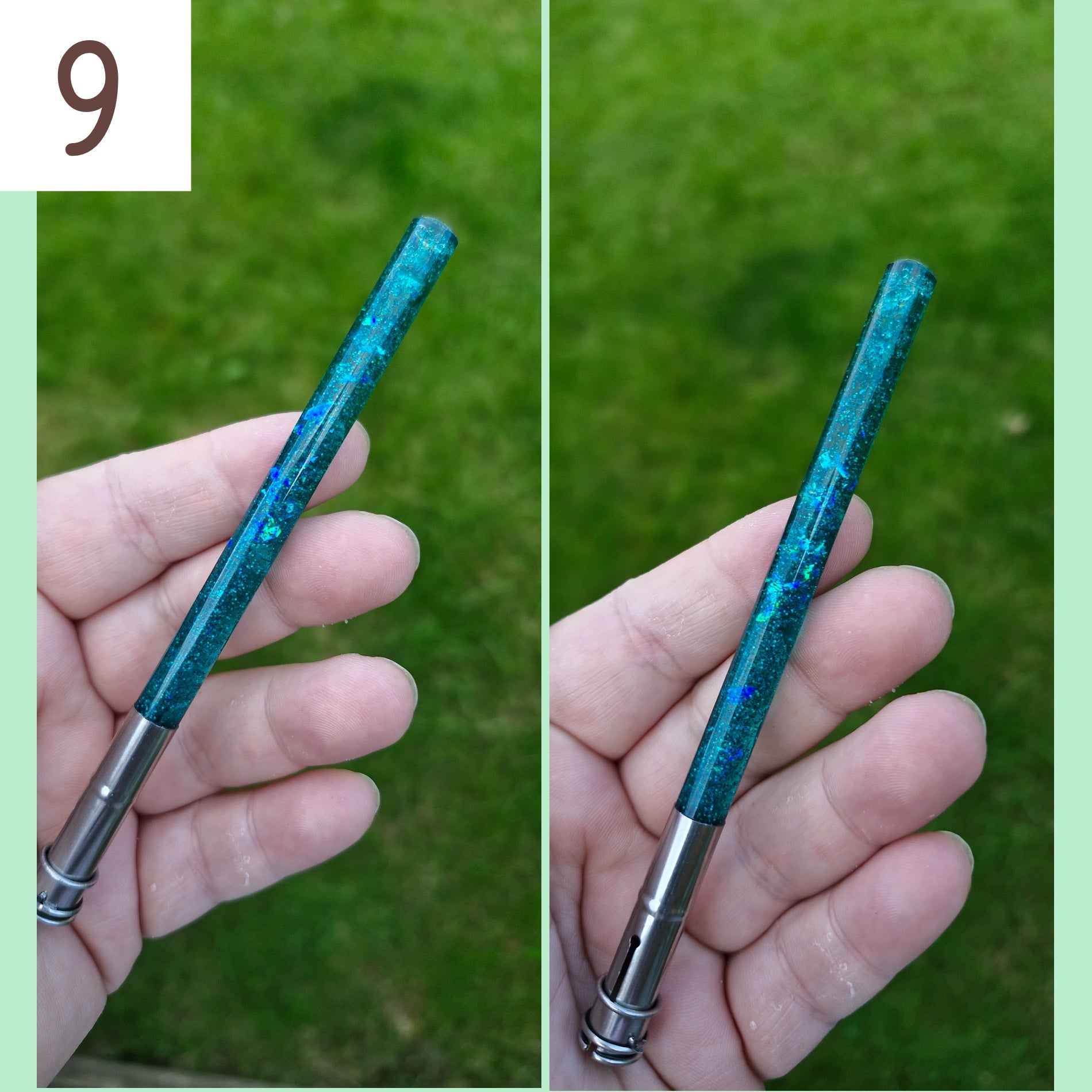 Resin pencil extender, handmade for artists, colourists and more