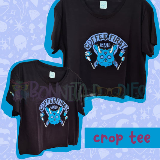 Crop Tee Club Neurospicy / Coffee