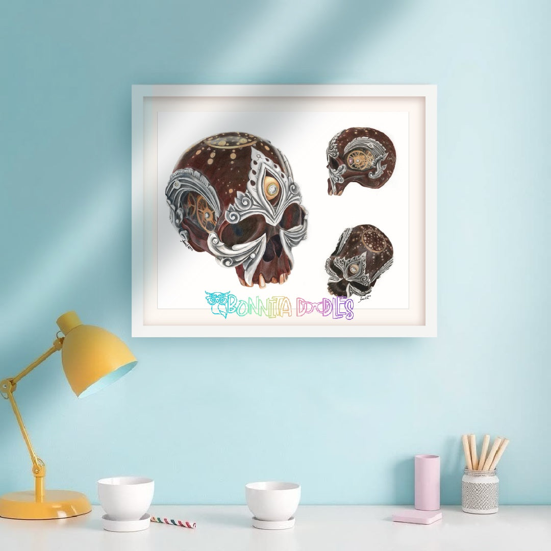 Skull Trio drawing