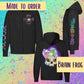 Brain frog - made to order zip hoodie black