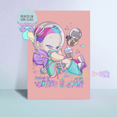 Coffee and Spite Doodles Art Print