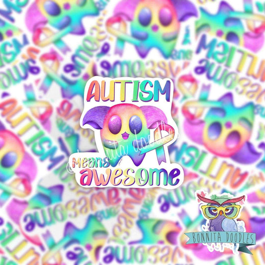 Autism is Awesome - Rainbow fleeting Sticker