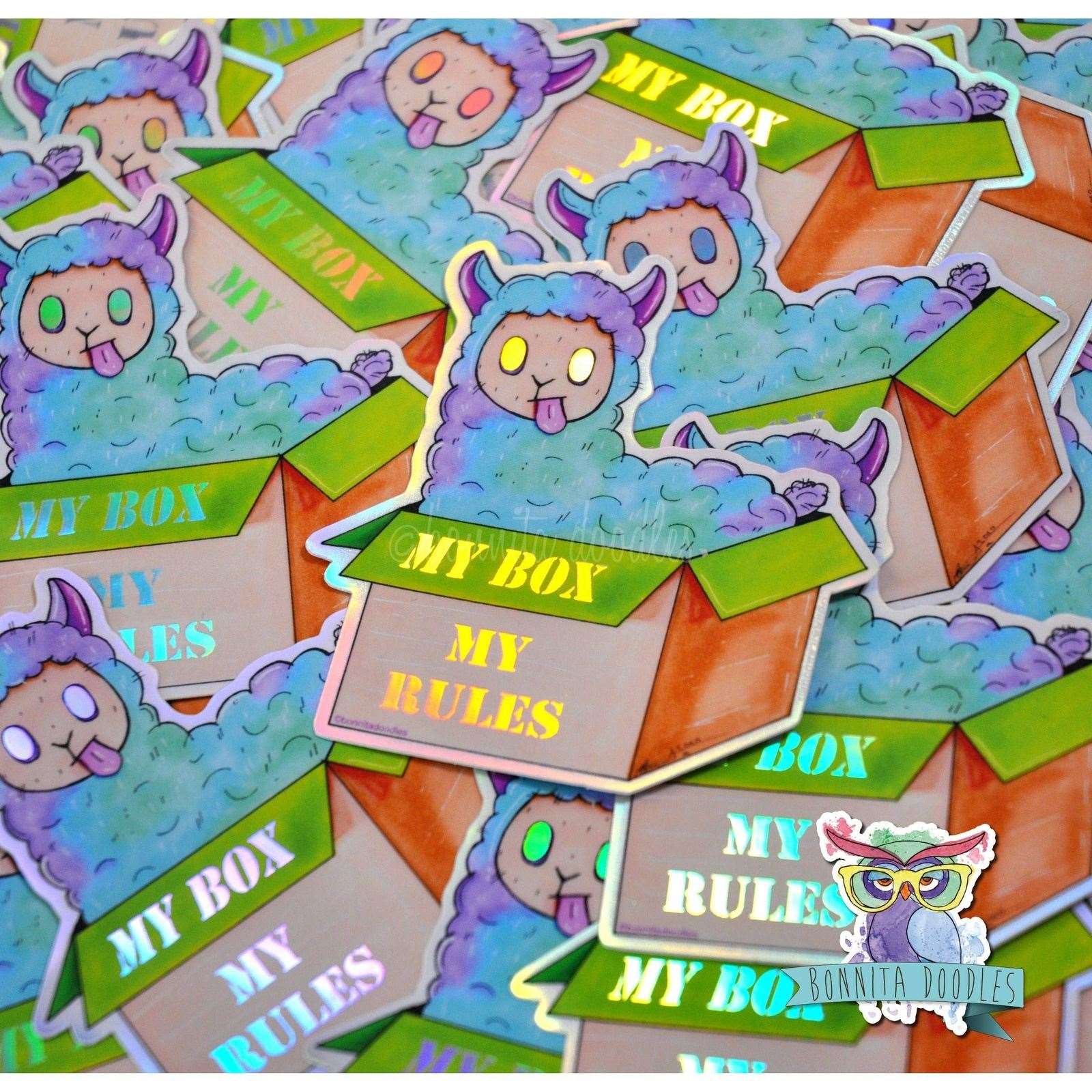 Lama Holographic sticker