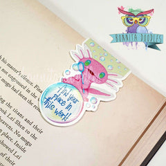 Axolotl newt magnetic bookmark