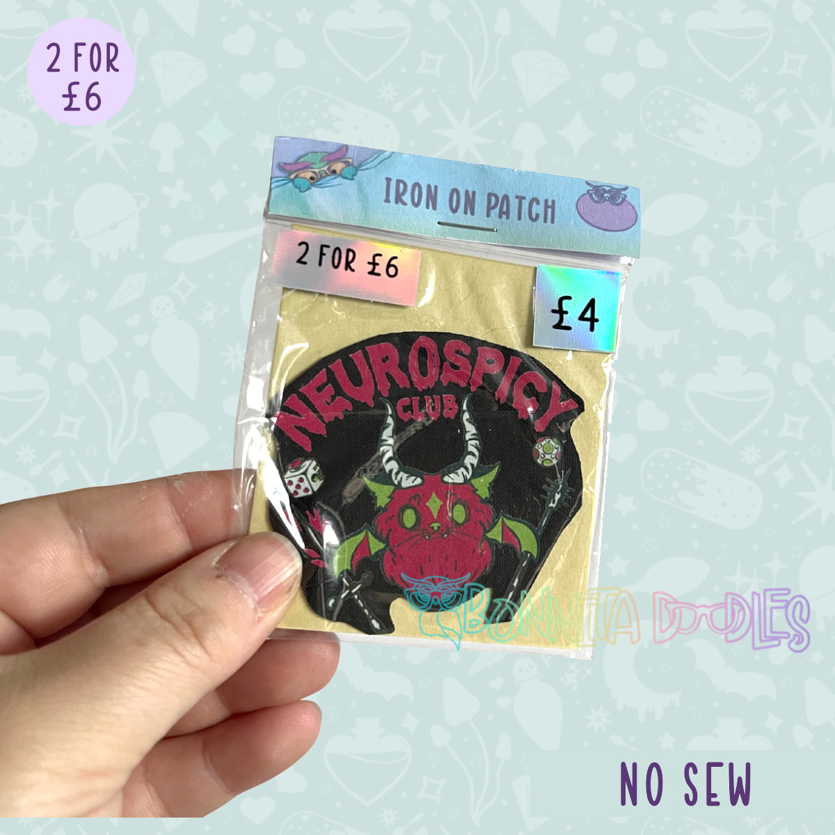 Fun Art patches 2 for £6 | Various Designs | Last Chance