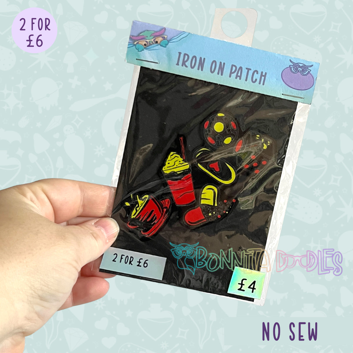 Fun Art patches 2 for £6 | Various Designs | Last Chance