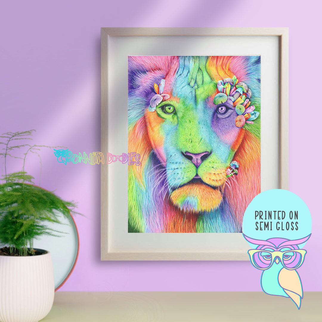 Art Print | Rainbow | Lion