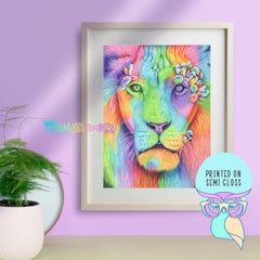 Art Print | Rainbow | Lion