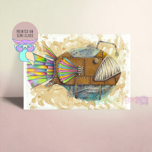 Art Print | Angler Fish | Steampunk