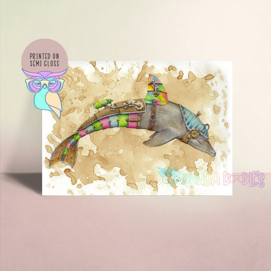 Art Print | Dolphin | Steampunk