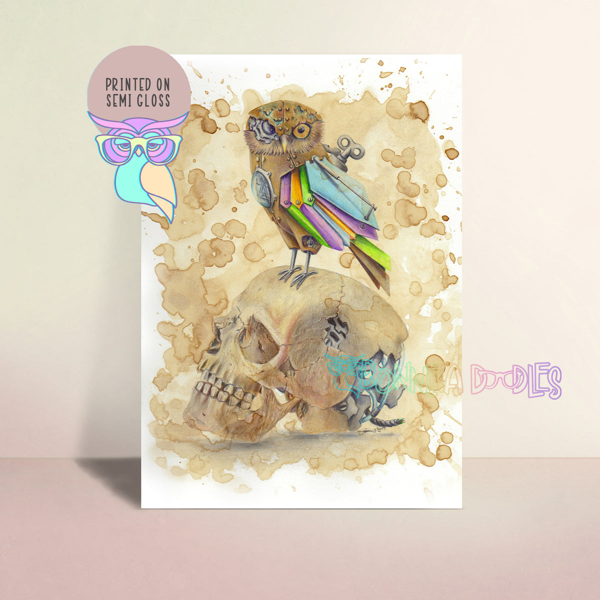 Art Print | Little Owl | Steampunk