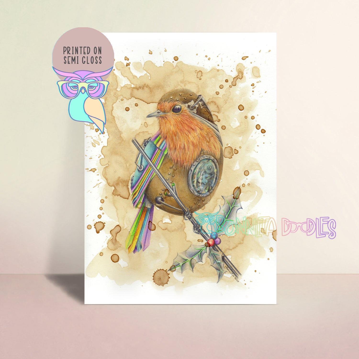 Art Print | Robin | Steampunk