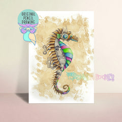Steampunk | Seahorse | Original Art