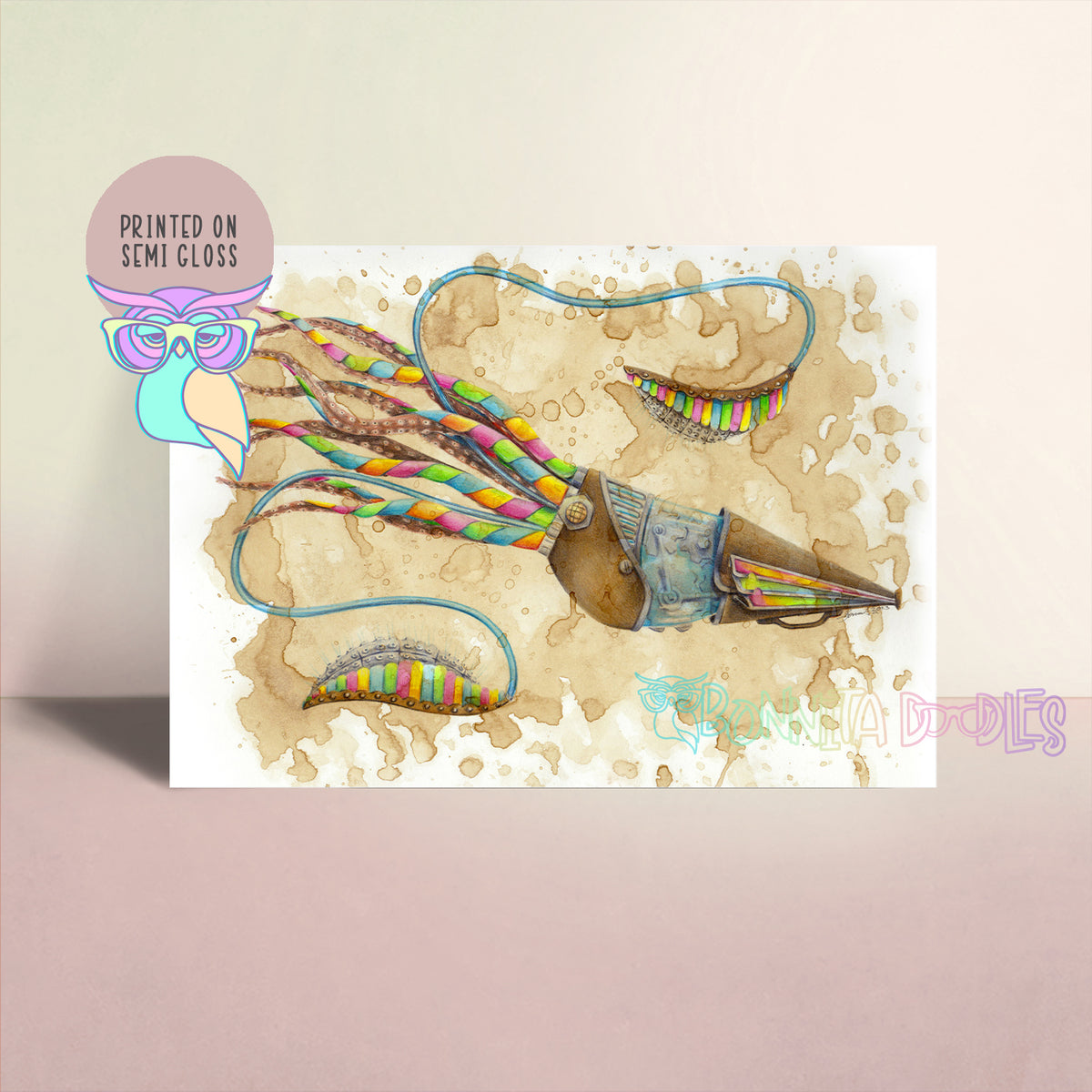 Art Print | Squid | Steampunk