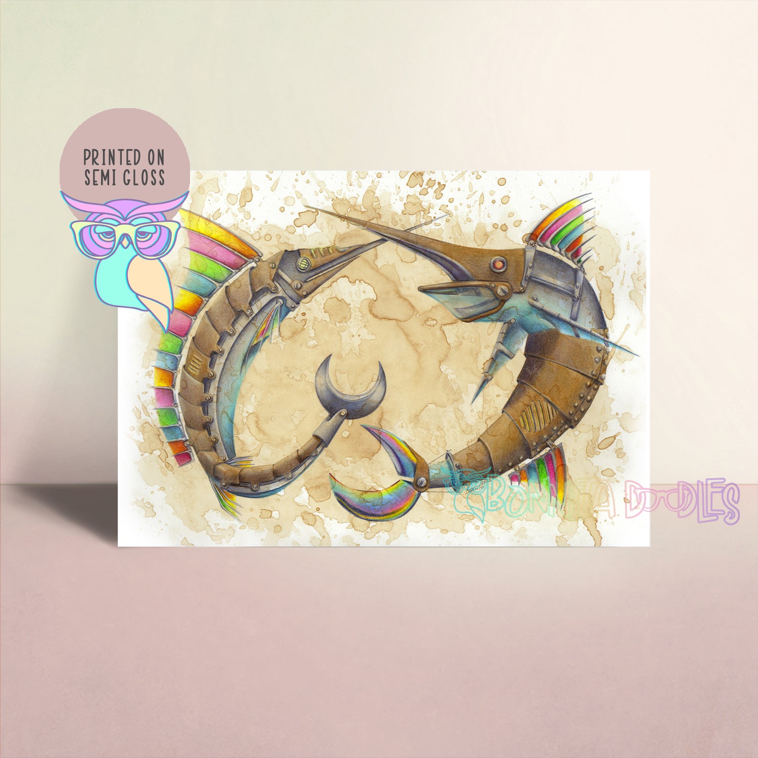 Art Print | Swordfish - Marlin | Steampunk