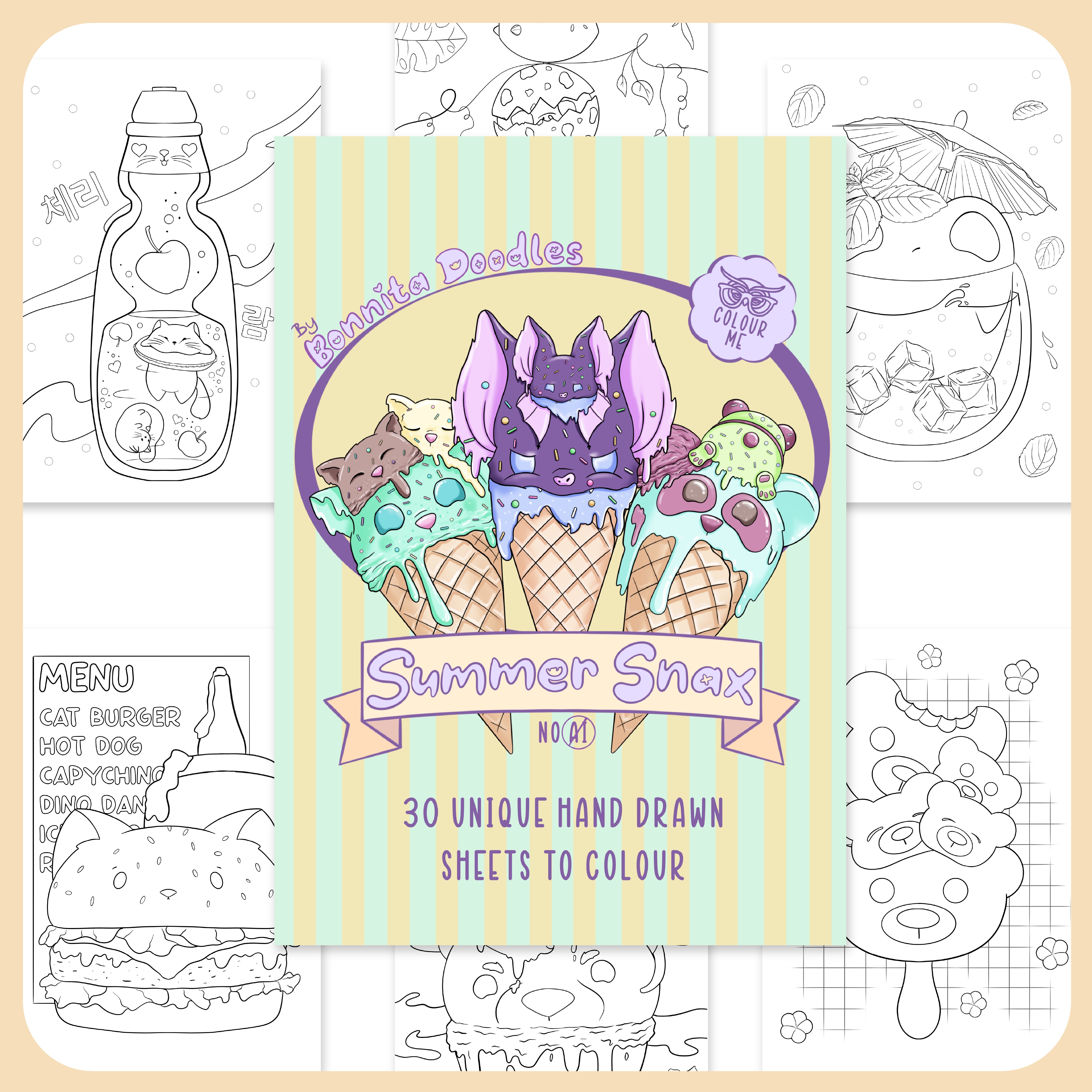 Summer Snax Colouring Pack