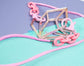 Mystical Rose Gold Geode chunky rope chain necklace - Handmade gifts