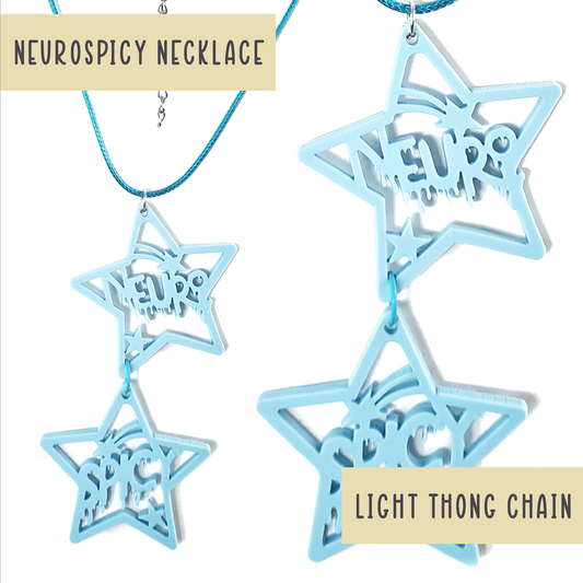 Neurospicy drop star colourful necklace - Handmade Jewellery