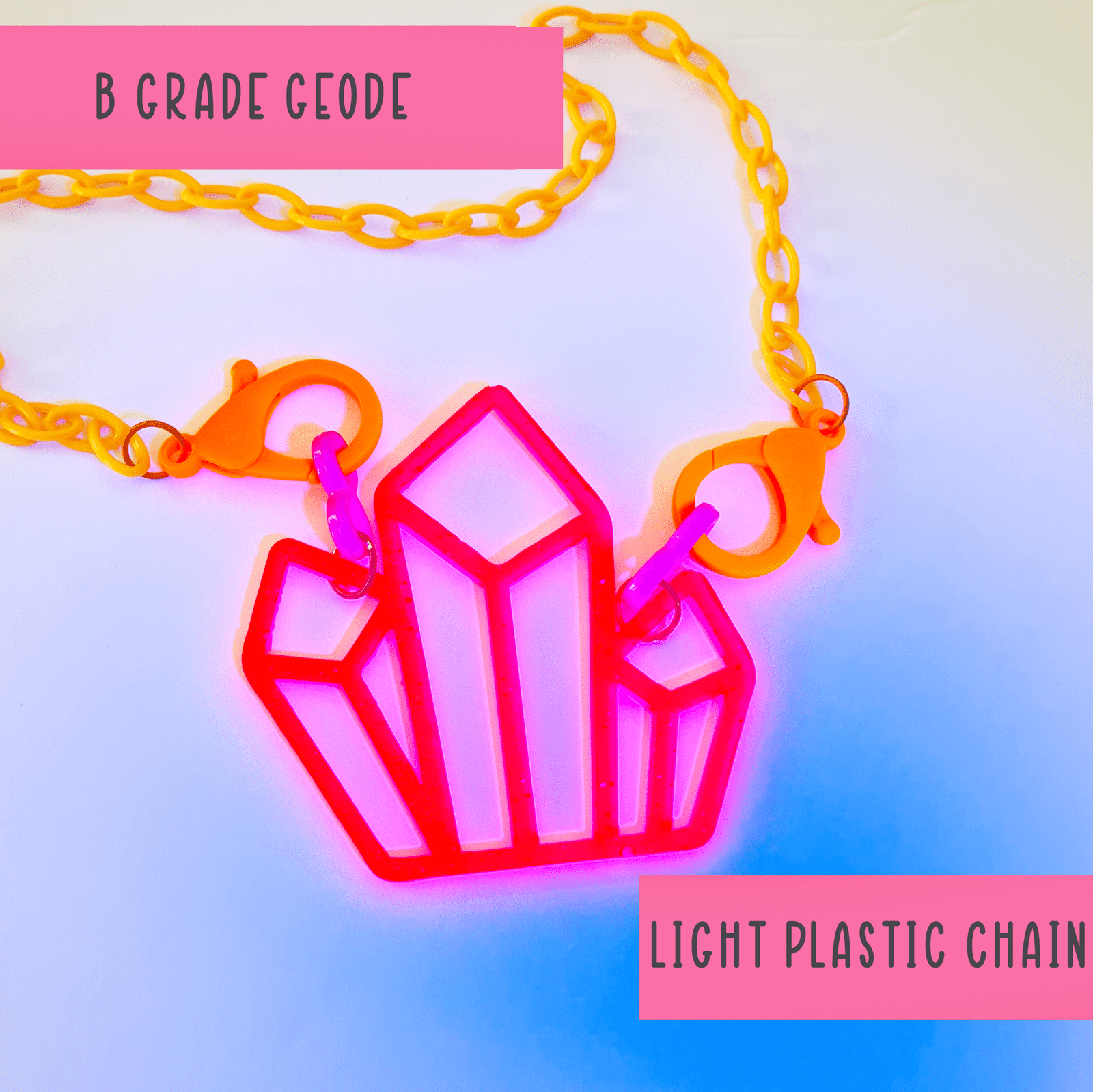 B grade chunky colourful necklace - LARGE - Handmade gifts