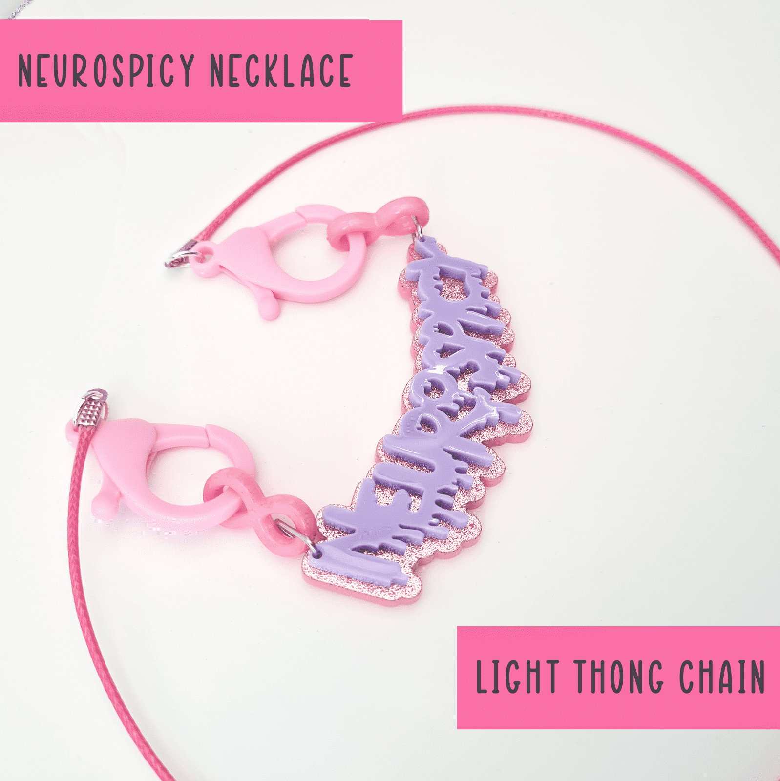 Neurospicy chunky colourful necklace - SMALL - Handmade gifts