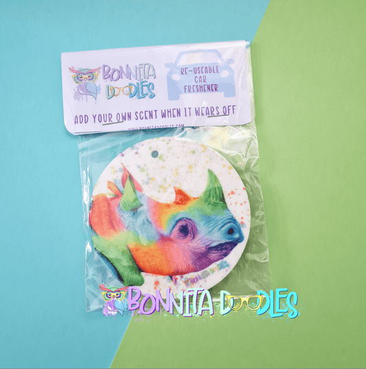 Rainbow Wildlife reusable air freshener - for the car, closet and more - ideal gift