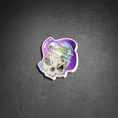 Brain frog large sticker - Autism, ADHD, fibromyalgia, lupus and many more