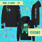 Stitches Voodoo doll unisex zip hoodie black ~ made to order