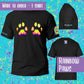 Rainbow paw toe beans pet unisex T-Shirt black ~ made to order