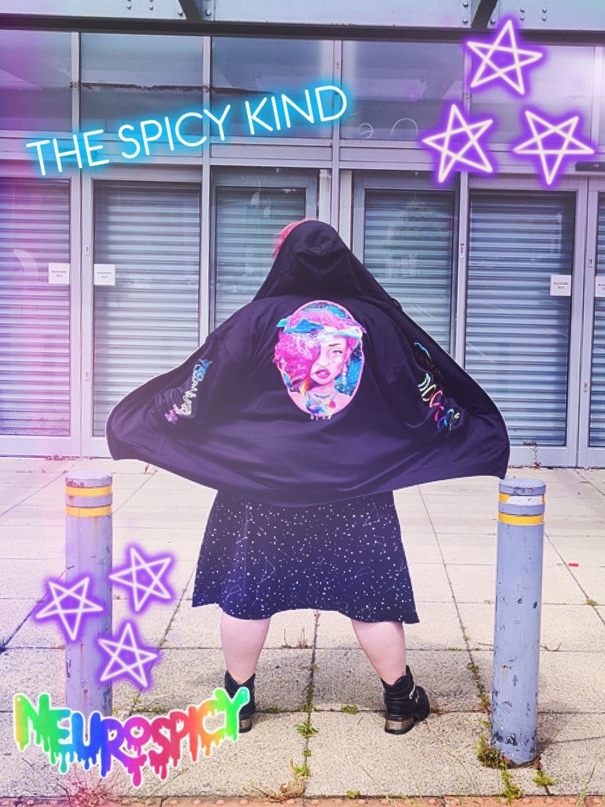 Neurospicy - pre order zip hoodie black
