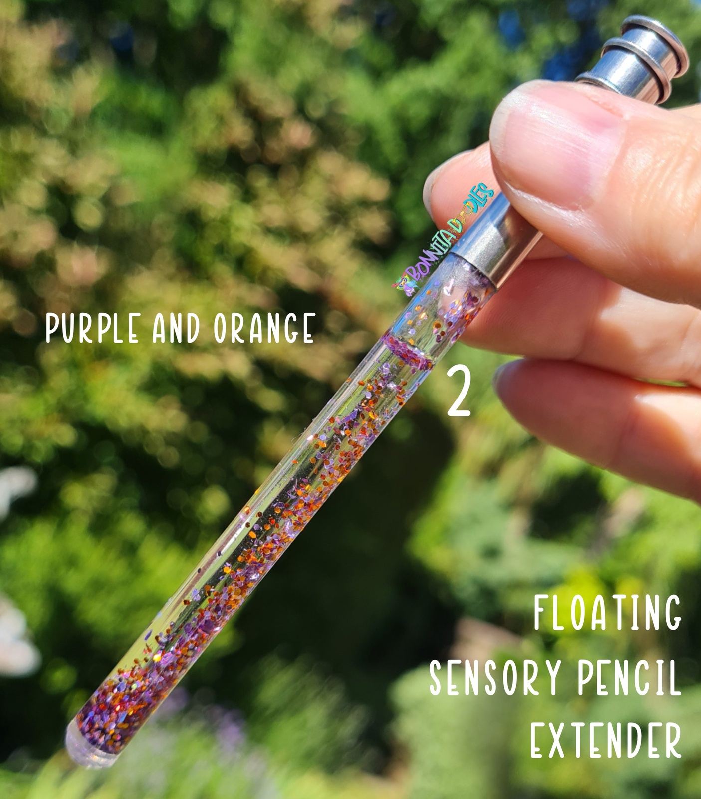 Sensory floating pencil extender, hand made for artists, colourists and more
