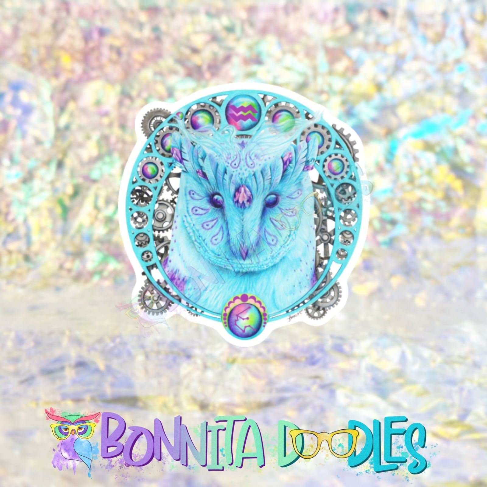 Zodiac signs Holographic sticker