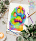 Rainbow Paw Print Original Art - BIG SALE! home decor
