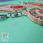 Wooden club keychain / charm. Coffee, neurospicy, spoonie