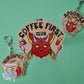 Wooden club keychain / charm. Coffee, neurospicy, spoonie