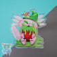 Bones - Halloween creepy cute poison apple axolotl keychain/charm