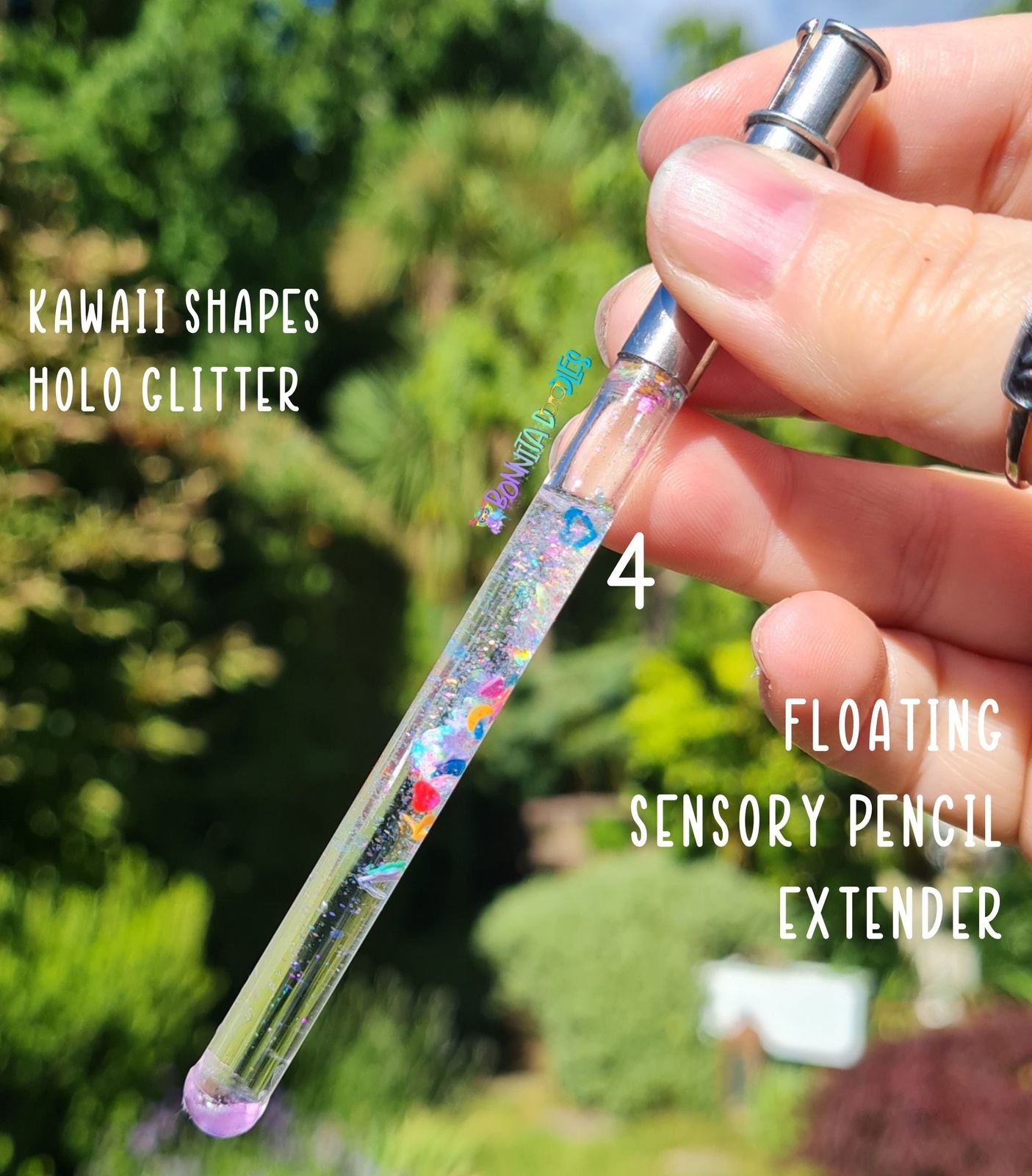 Sensory floating pencil extender, hand made for artists, colourists and more