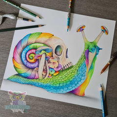 Opal Aura - Shroom Snail - Original drawing