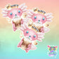 Axolotl cute sticker - latte coffee