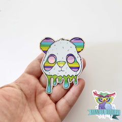 Rainbow Panda Holographic sticker