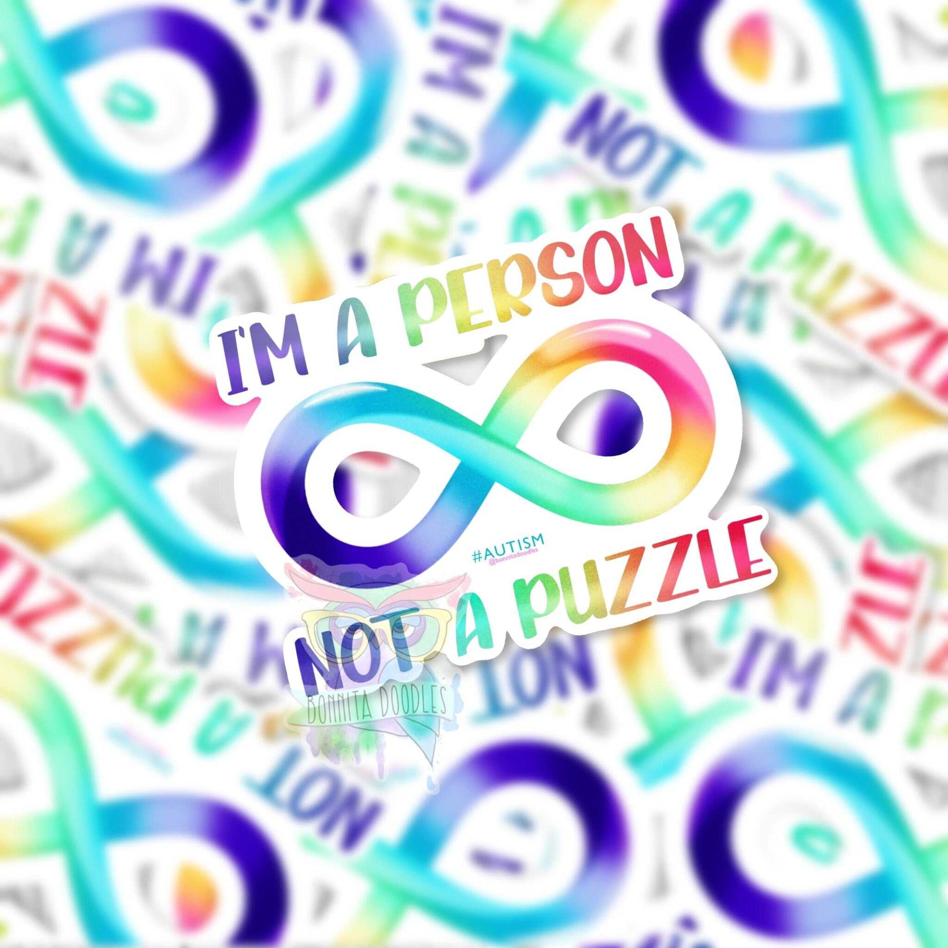 Autism awareness - I am not a puzzle sticker