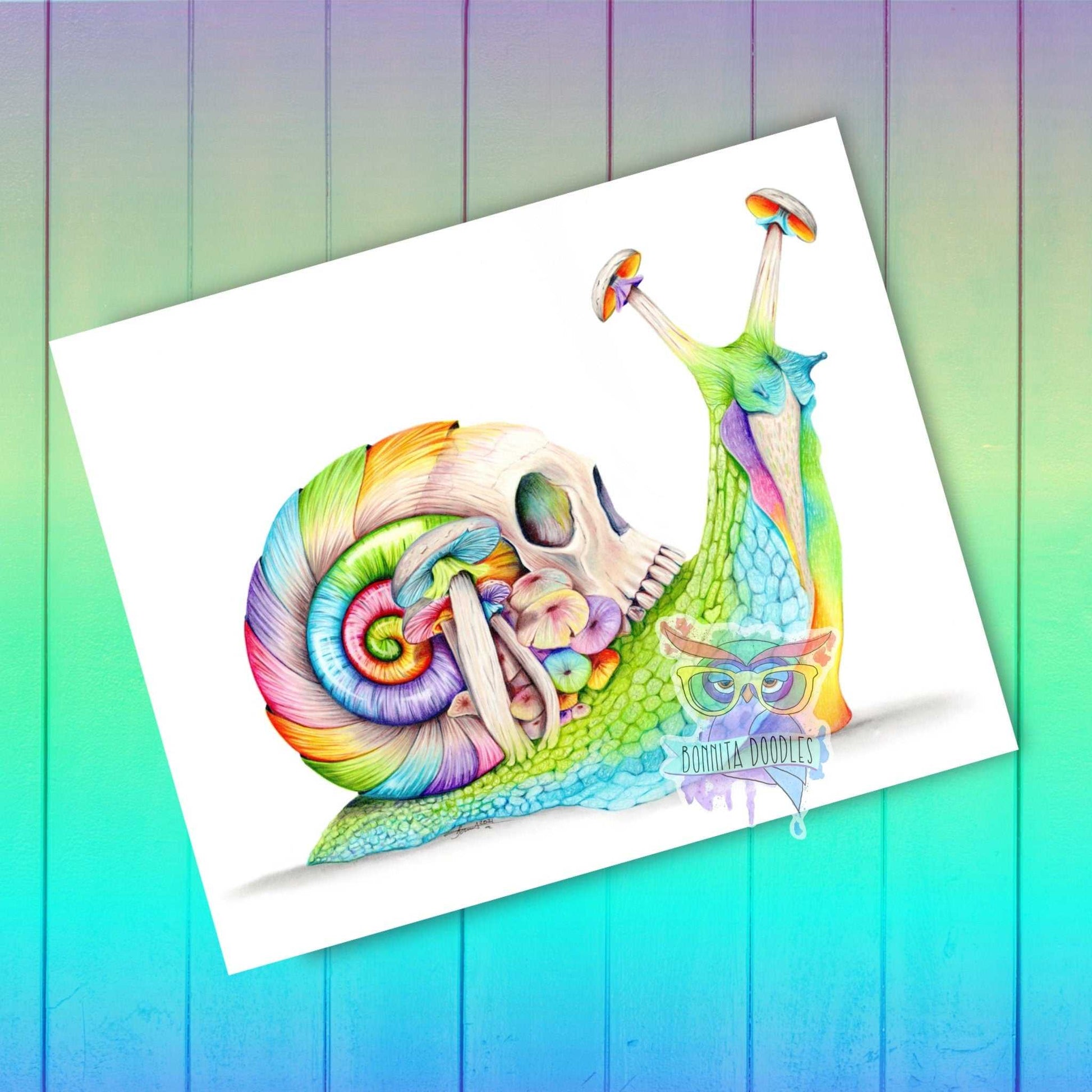 Opal Aura - Shroom Snail - Original drawing