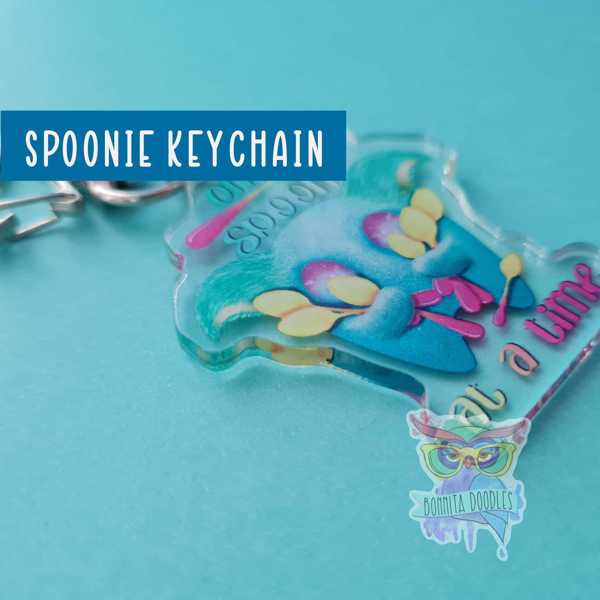 Chronic illness, one spoon at a time spoonies keychain