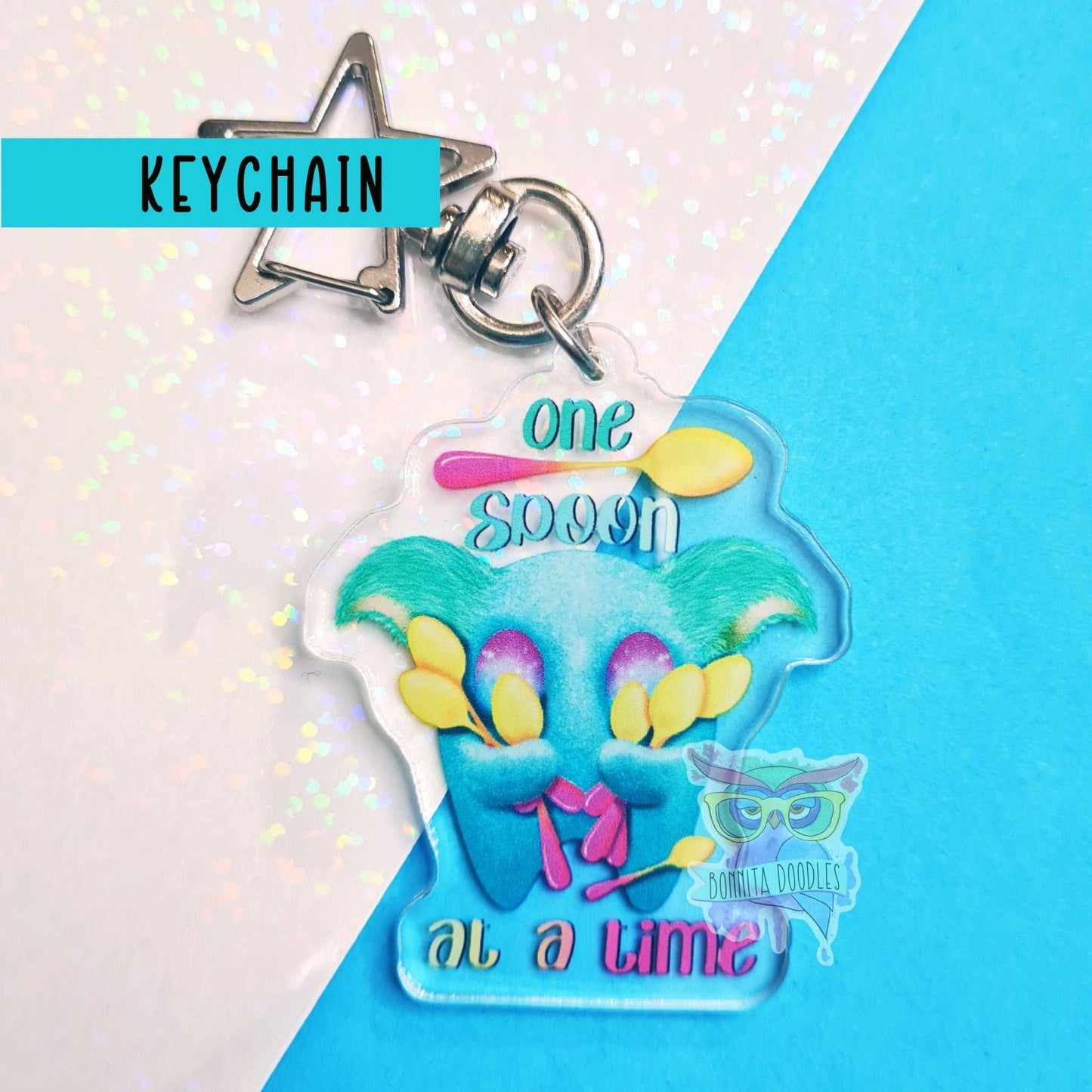 Chronic illness, one spoon at a time spoonies keychain